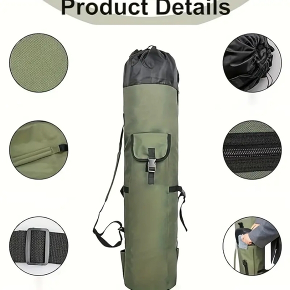 Fishing Rod Bag Durable Carry Case Multifunction Large Capacity Storage Bag Pole - Picture 3 of 5